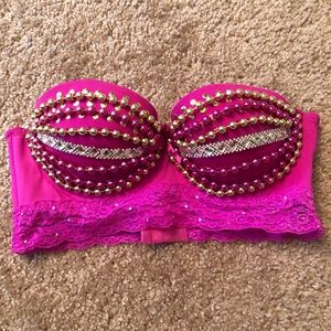 Pink Bandeau Corset Lingerie Exotic Festival